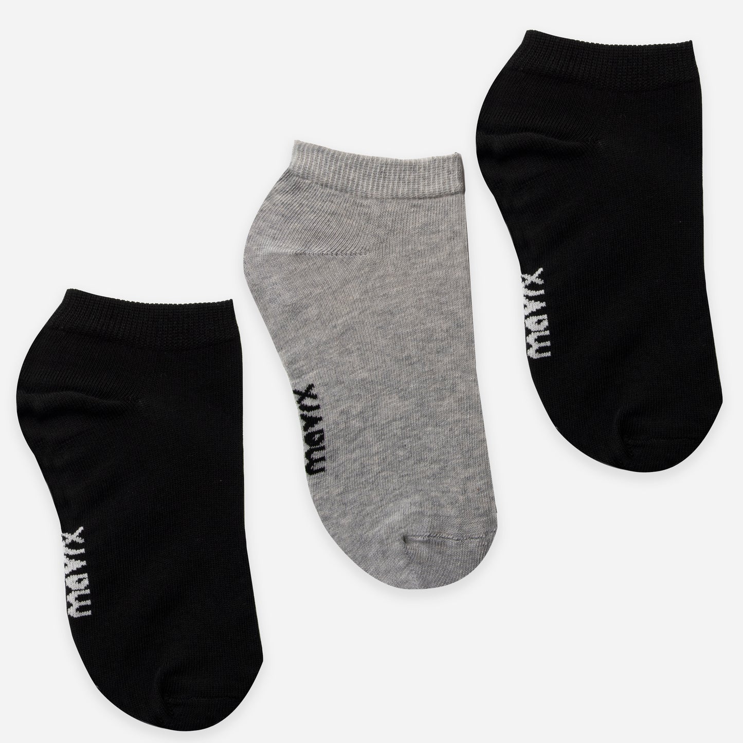 Pack of 3 pairs of Short socks ( Black, Grey, Black)